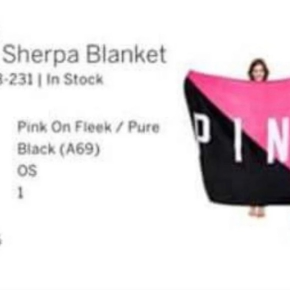 NIP PINK VICTORIA’S SECRET SHERPA BLANKET IN PINK ON FLEEK - Picture 3 of 5